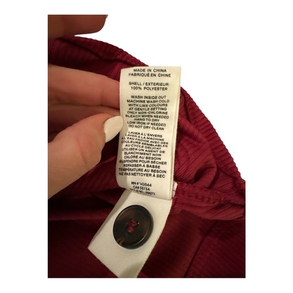 NWOT Anthropologie AVEC LES FILLES Cropped Corduroy Shacket Raspberry Red Sz XL - Picture 6 of 6